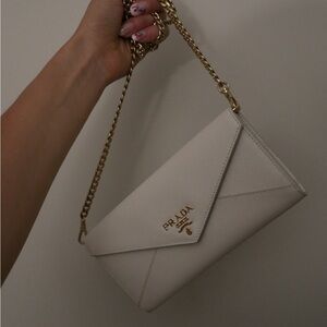 Prada Saffiano Leather Wallet On a Chain